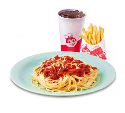 1 Mì Ý Jolly vừa + 1 Khoai tây chiên vừa + 1 Nước ngọt