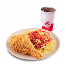 1 Gà Giòn Vui Vẻ + 1 Mì Ý Jolly + 1 Nước ngọt
