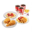 COMBO 185K (3 Miếng Gà Giòn + 2 Mì Ý + 1 Khoai Vừa + 3 Nước Ngọt Vừa)