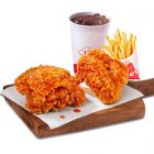 2 Gà Sốt Cay + 1 Khoai tây chiên vừa + 1 Nước ngọt