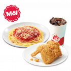 Mì Ý Sốt Cay  vừa + 1 Gà Giòn Vui Vẻ + 1 Nước ngọt