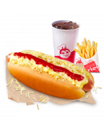 1 Jolly Hotdog + 1 Khoai tây chiên vừa + 1 Nước ngọt