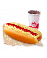 1 Jolly Hotdog + 1 Nước ngọt