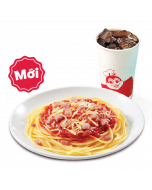 1 Mì Ý Sốt Cay Vừa + 1 Nước ngọt